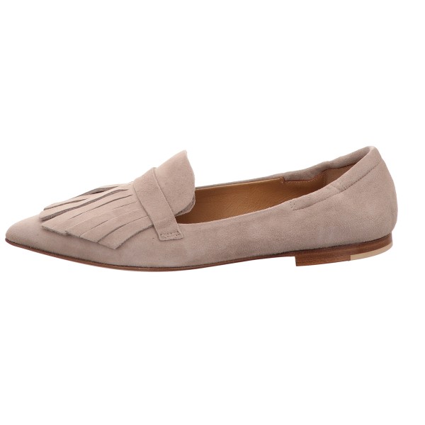 Slipper, POMME D&#039;OR Velour Leder Grau